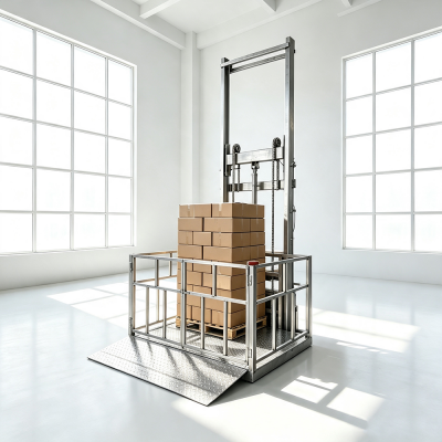 Single Guide Rail Stainless Steel Cargo Lift Single Guide Rail Stainless Steel Cargo Lift